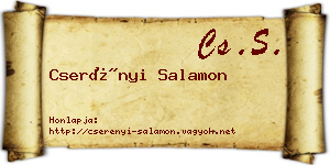 Cserényi Salamon névjegykártya
